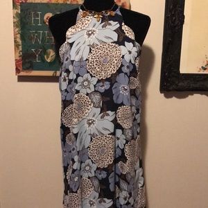Entro Floral High-Neck Dress